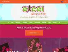 Tablet Screenshot of exceldancecentre.com